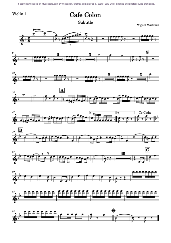 La imagen puede contener una previsualizacion de una partitura